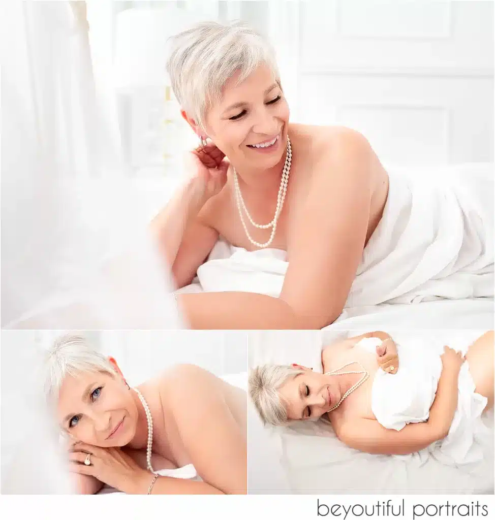 silverhair woman boudoir photoshoot with Fort Collins best photographer for women