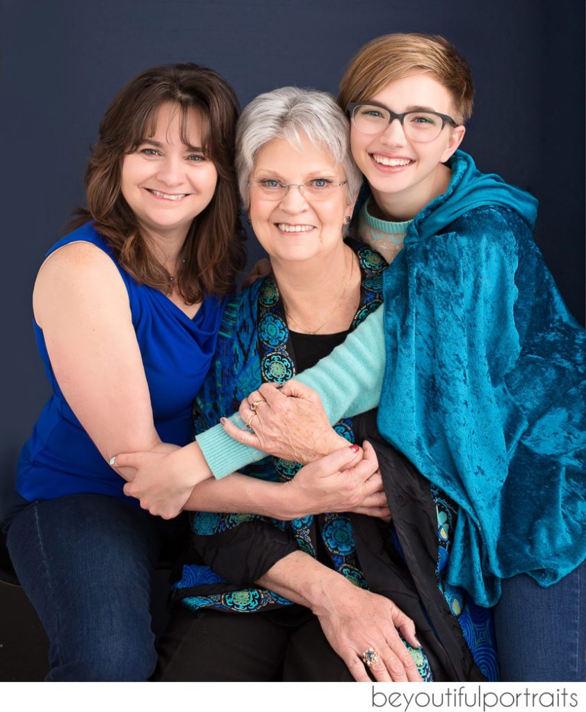 3 generation photo shoot with dogs own daycare & grooming owner